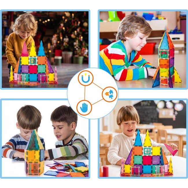 36pc Rocket Ship Magnetic Building Block Set - STEM Toys - 4