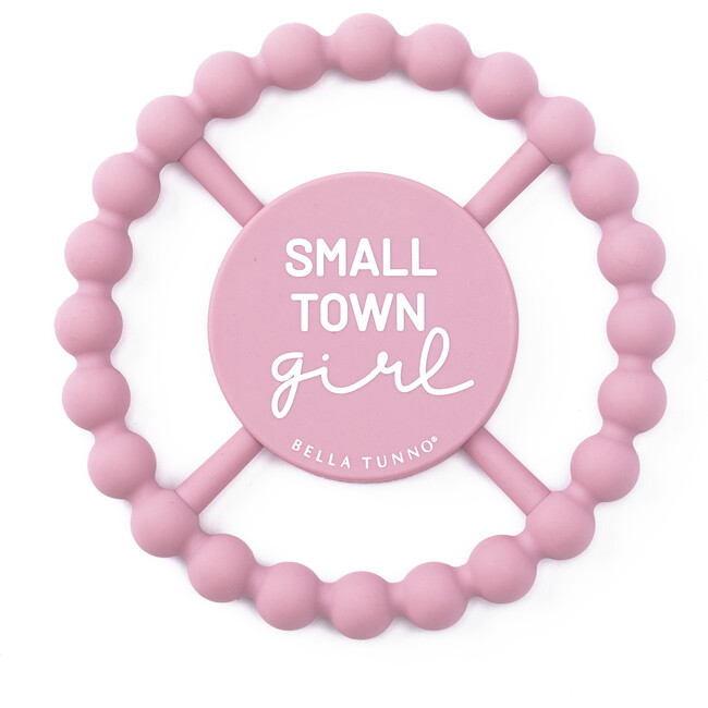 Small Town Girl Happy Teether, Pink