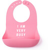Very Busy Wonder Bib, Pink - Bibs - 1 - thumbnail