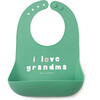 Love Grandma Wonder Bib, Green - Bibs - 1 - thumbnail