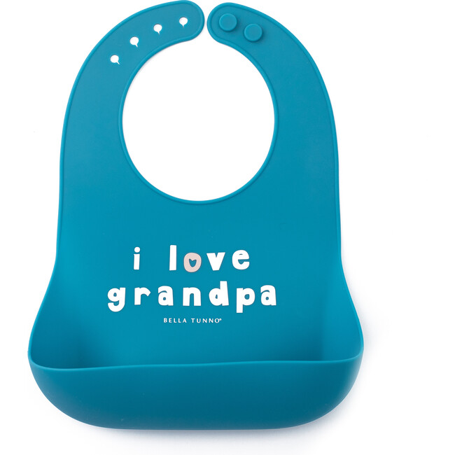 Love Grandpa Wonder Bib, Blue