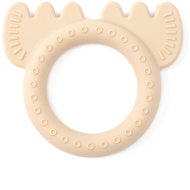 Moose Rattle Teether, Tan - Teethers - 2