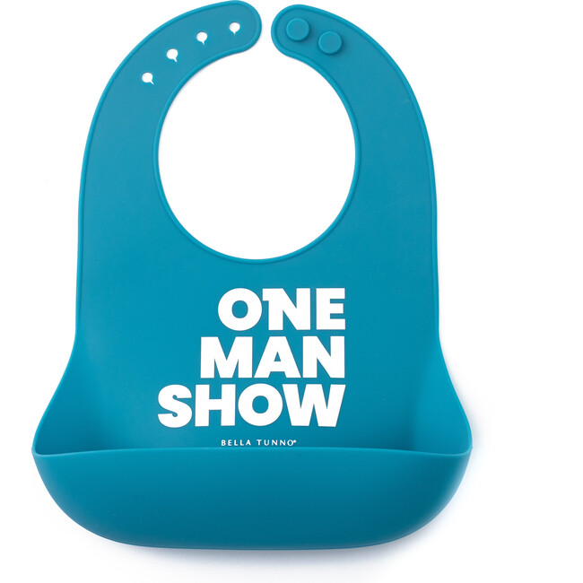 One Man Show Wonder Bib, Blue