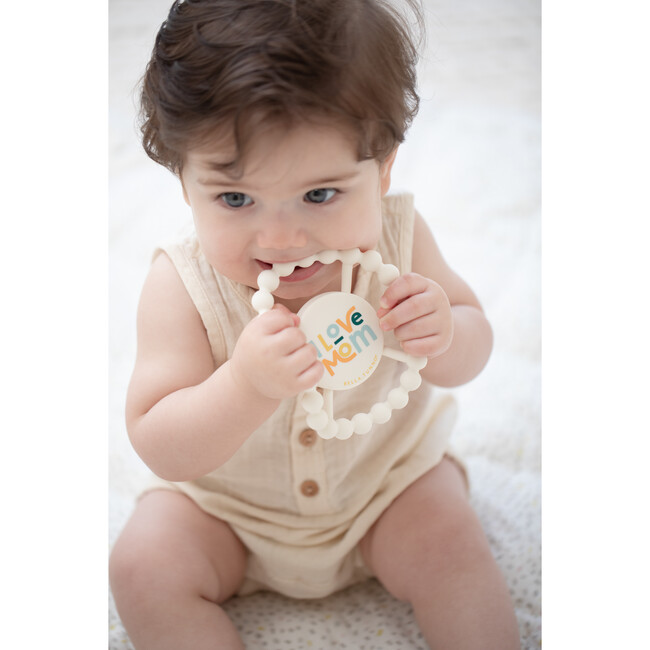 I Love Mom Happy Teether, Cream - Teethers - 2