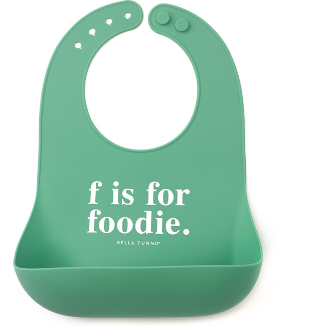 F For Foodie Wonder Bib, Green