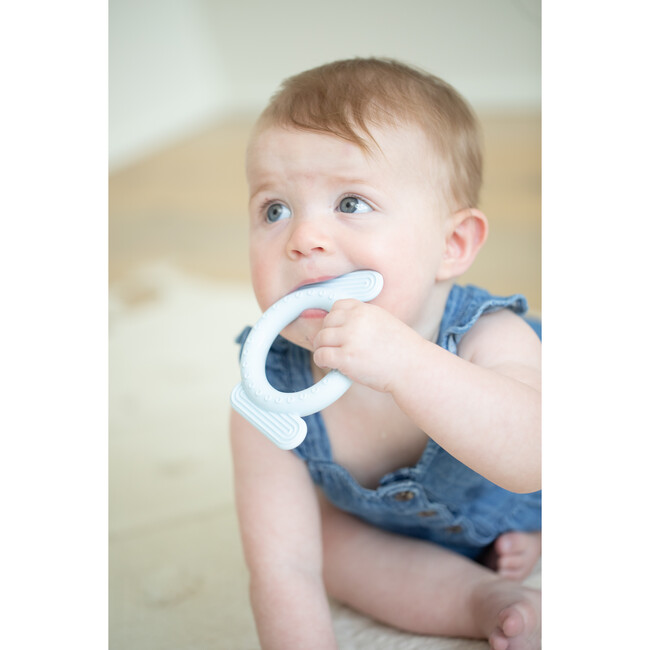 Dog Rattle Teether, Blue - Teethers - 4