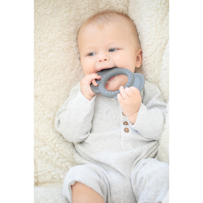 Elephant Rattle Teether, Grey - Teethers - 5