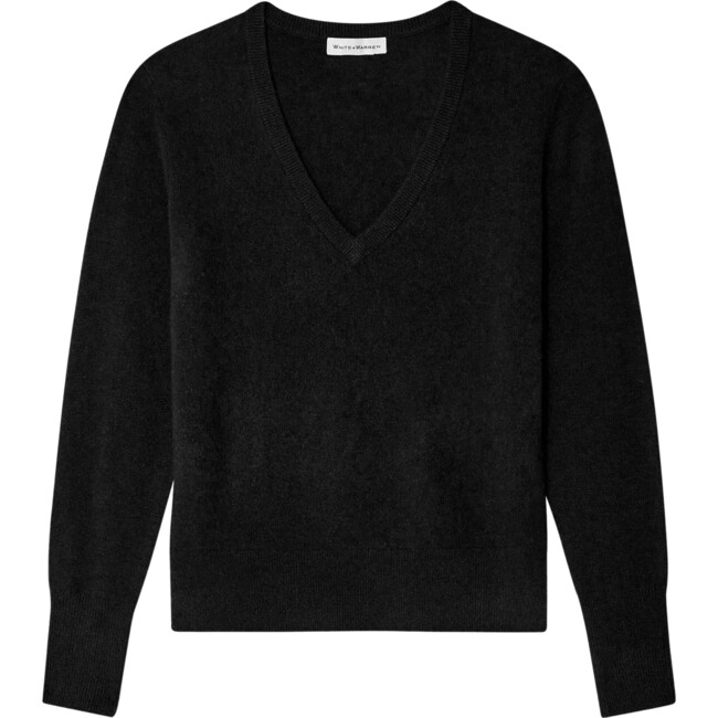 Women's Essential Cashmere V-Neck Sweater, Black
