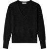 Women's Essential Cashmere V-Neck Sweater, Black - Sweaters - 1 - thumbnail