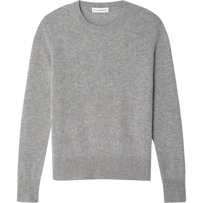 Women's Essential Cashmere Crew Neck Sweater, Grey Heather