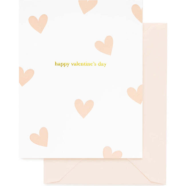 Pink Heart Valentine Card