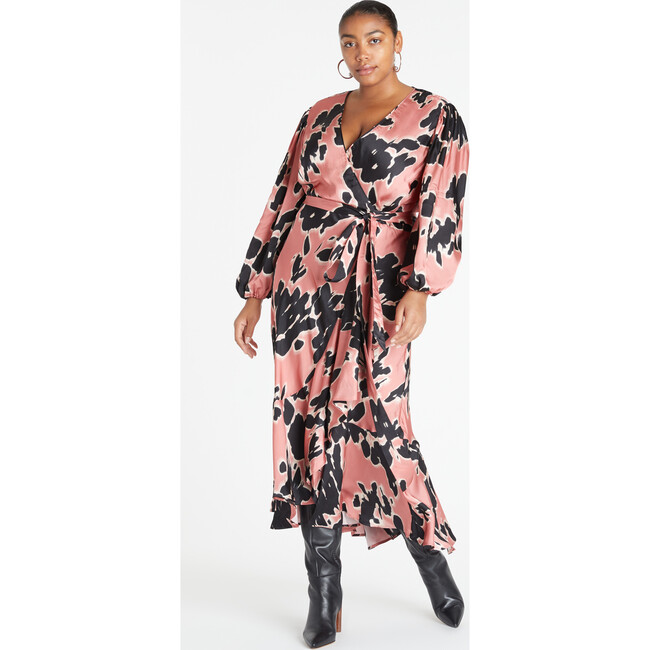 Women's Long Sleeve Blaire Dress, Garnet Rose Multi - Dresses - 2