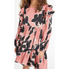 Mini Long Sleeve Blaire Dress, Garnet Rose Multi - Dresses - 5