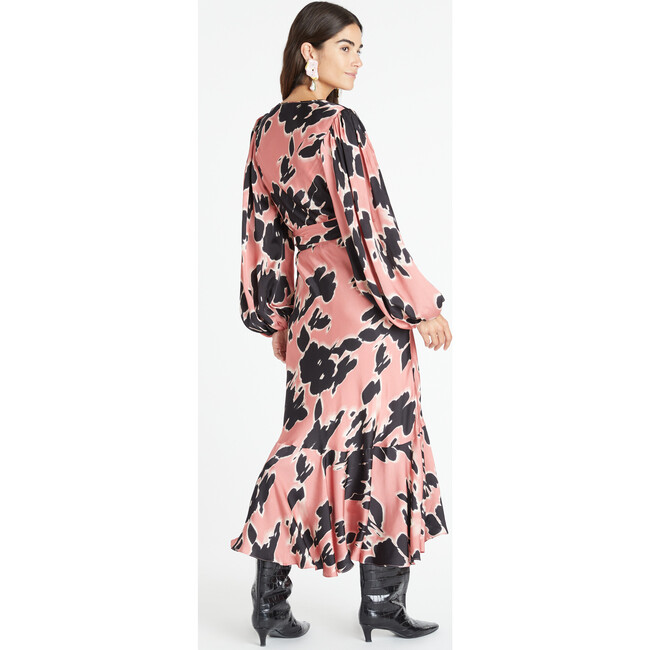 Women's Long Sleeve Blaire Dress, Garnet Rose Multi - Dresses - 4