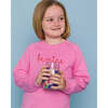 The Organic Embroidered Pullover Sweatshirt, Malibu Pink Be Mine - Sweatshirts - 2