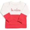The Organic Embroidered Pullover Sweatshirt, Poppy Dip Dye Be Mine - Sweatshirts - 1 - thumbnail