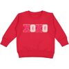 XOXO Patch Valentine's Day Sweatshirt, Red - Sweatshirts - 1 - thumbnail