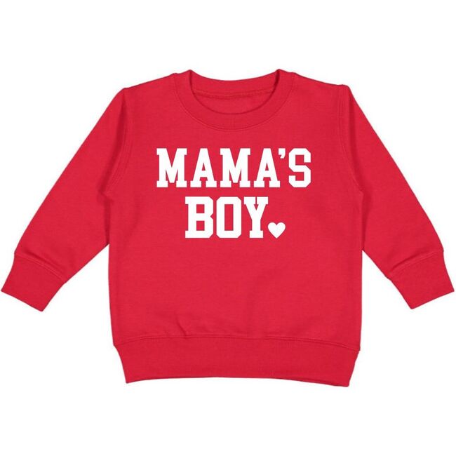 Mama's Boy Valentine's Day Sweatshirt, Red - Sweatshirts - 1