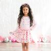 Candy Hearts Valentine's Day Long Sleeve Shirt, Pink - Shirts - 3