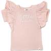 "little loves" Embroidery Butterfly Slub Tee, Pale Pink - T-Shirts - 1 - thumbnail