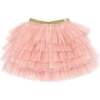 Gold Band Layered Frill Tutu Skirt, Pale Pink/Gold - Skirts - 1 - thumbnail