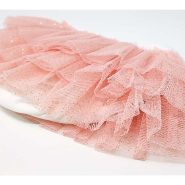 Layered Frill Tutu Tushie, Pale Pink/Gold - Skirts - 2