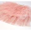 Gold Band Layered Frill Tutu Skirt, Pale Pink/Gold - Skirts - 2