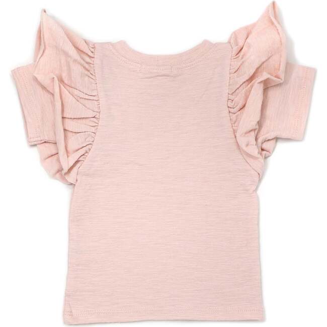 "little loves" Embroidery Butterfly Slub Tee, Pale Pink - T-Shirts - 3