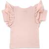 "little loves" Embroidery Butterfly Slub Tee, Pale Pink - T-Shirts - 3