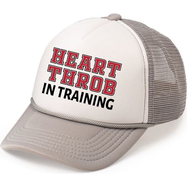 Heart Throb in Training Valentine's Day Trucker Hat, Grey