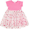 Glitter Heart Short Sleeve Tutu Dress, Multi - Dresses - 1 - thumbnail