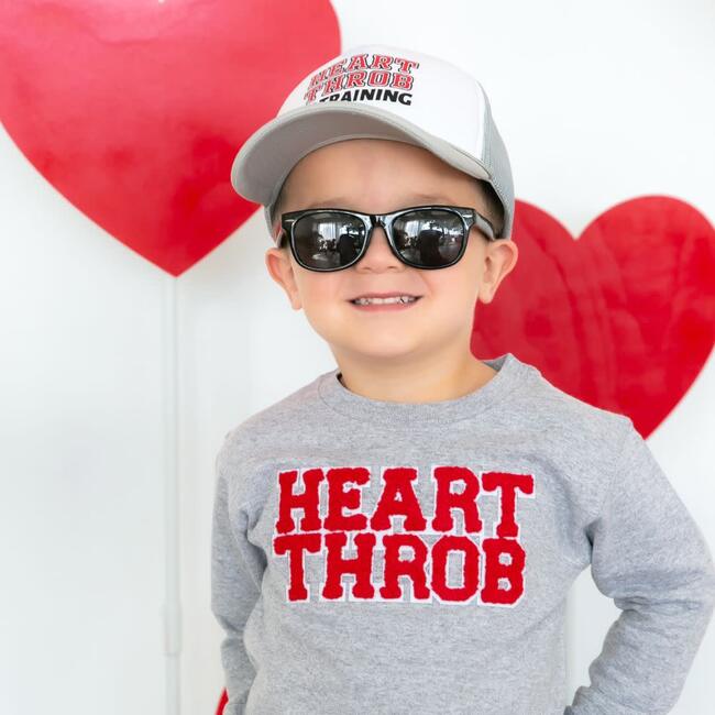 Heart Throb in Training Valentine's Day Trucker Hat, Grey - Hats - 3