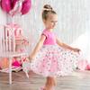 Glitter Heart Short Sleeve Tutu Dress, Multi - Dresses - 3