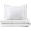 Alps Embroidered Border Crib & Toddler Duvet, Taupe - Duvet Sets - 1 - thumbnail