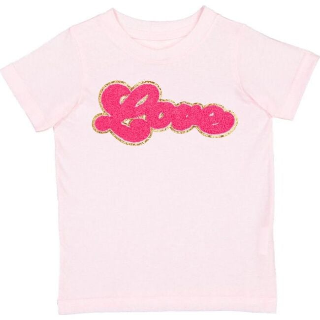 Love Script Patch Valentine's Day Short Sleeve T-Shirt, Ballet