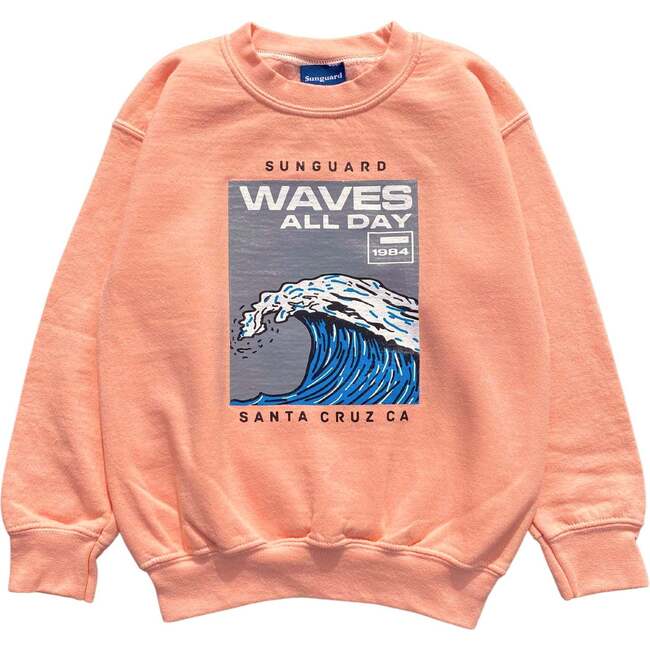 Waves Sweatshirt, Orange Sherbet