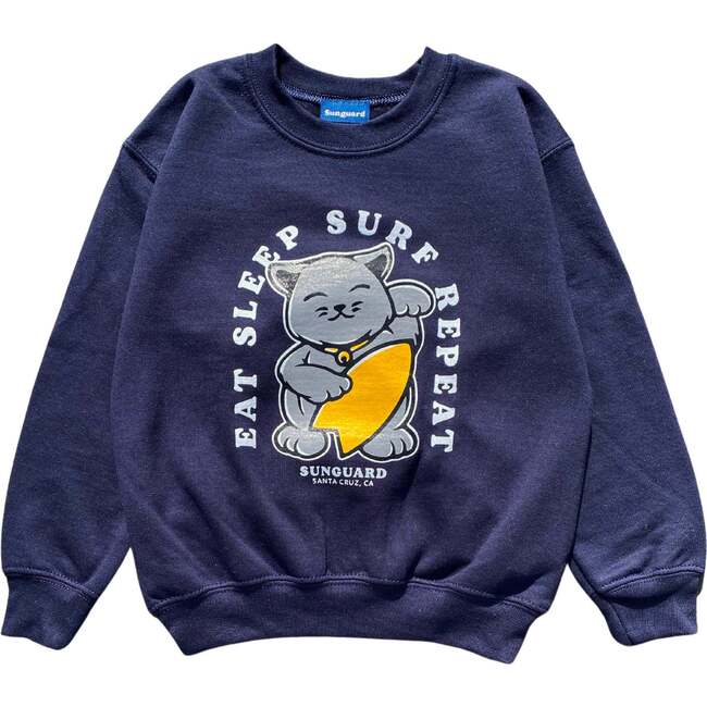 Surf Cat Sweatshirt, Navy