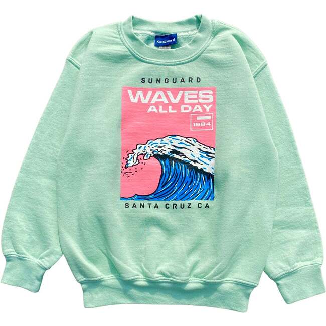 Waves Sweatshirt, Key Lime
