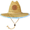 Lifeguard Straw Hat, Blue Monstera - Hats - 1 - thumbnail