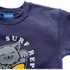 Surf Cat Sweatshirt, Navy - Sweatshirts - 3