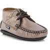 Moccasin Boots, Grey Schist Metallic Leather - Boots - 2