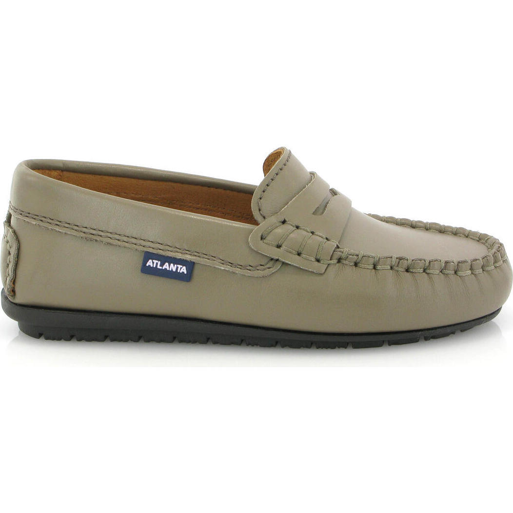 Smooth Leather Penny Mocassins, Earth - Atlanta Mocassin