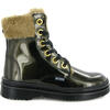 Patent Leather Boots, Black & Gold - Boots - 1 - thumbnail