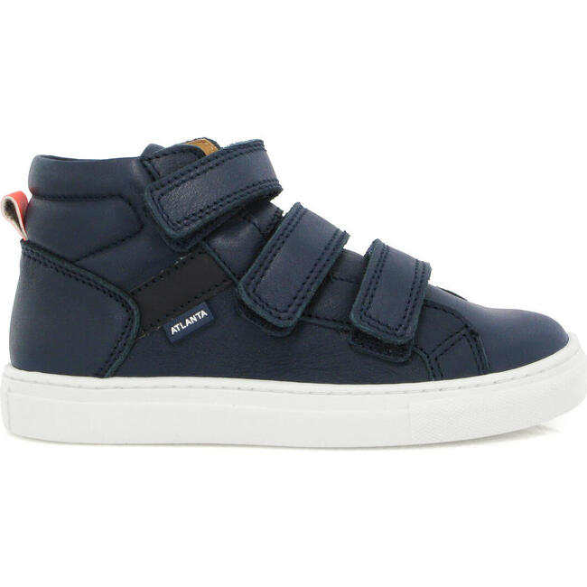 Soft Nappa Leather Sneaker Boots, Dark Blue