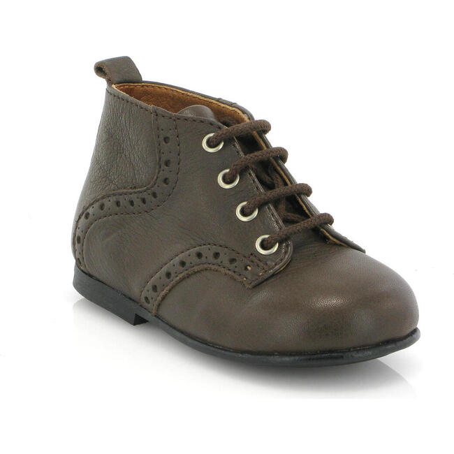 Oxford Boots, Dark Brown Soft Nappa Leather - Boots - 2