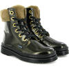 Patent Leather Boots, Black & Gold - Boots - 3