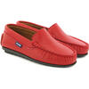 Plain Mocassins, Red Smooth Leather - Loafers - 3