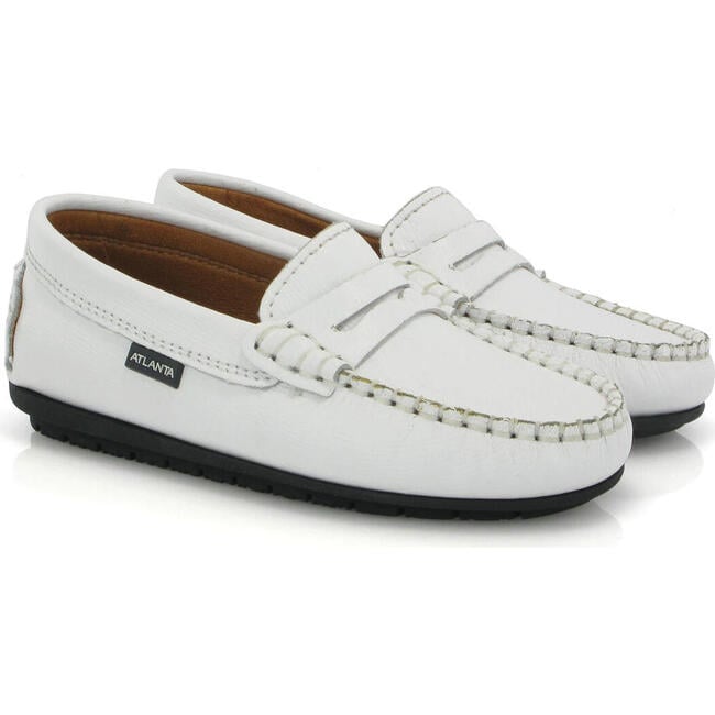 Penny Mocassins, White Printed - Loafers - 3