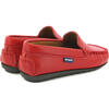 Plain Mocassins, Red Smooth Leather - Loafers - 4