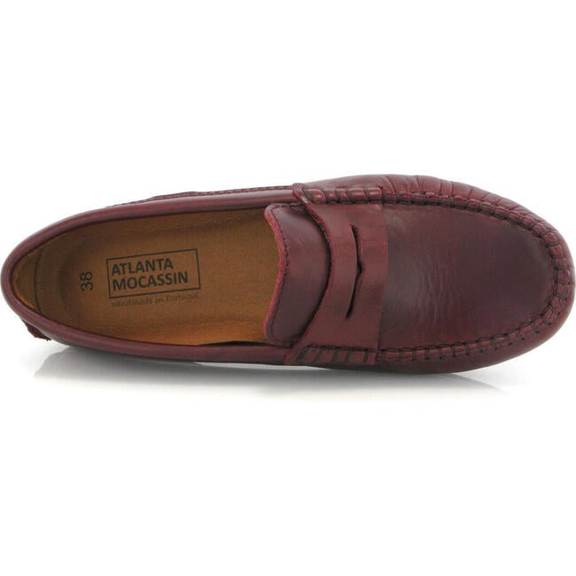 Penny Mocassins, Burgundy Pull Up Leather - Loafers - 5